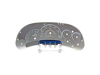 US Speedo Stainless Edition Gauge Face; MPH; White (2006 Sierra 1500)