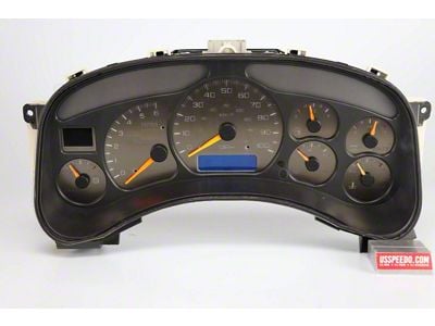 US Speedo Stealth Edition Gauge Face; MPH (99-02 Sierra 1500 w/ Transmission Temperature Gauge)