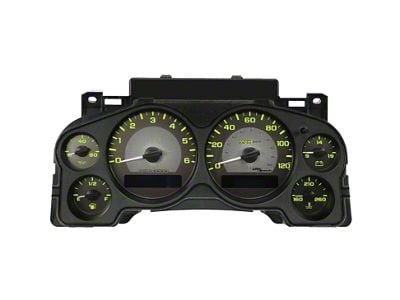 US Speedo Stealth Edition Gauge Face; MPH; Yellow (07-13 Sierra 1500)