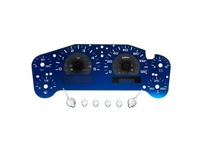 US Speedo Aqua Edition Gauge Face; MPH (07-14 6.6L Duramax Sierra 2500 HD)