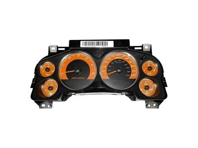 US Speedo Daytona Edition Gauge Face; MPH; Orange (07-14 6.0L Sierra 2500 HD)