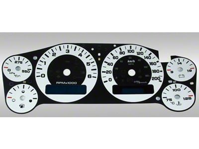 US Speedo Daytona Edition Gauge Face; MPH; White (07-14 6.0L Sierra 2500 HD)