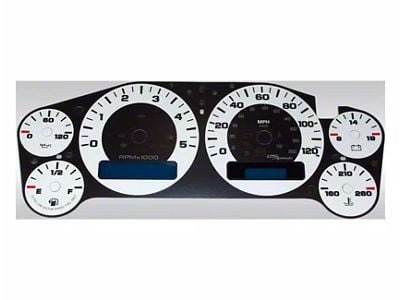 US Speedo Daytona Edition Gauge Face; MPH; White (07-14 6.6L Duramax Sierra 2500 HD)