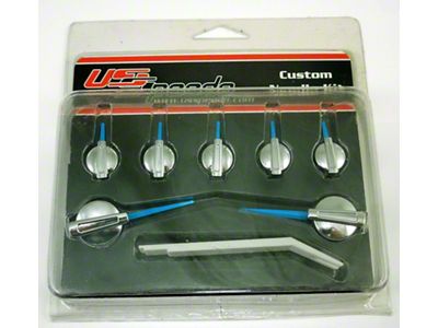 US Speedo Gauge Needles; Satin Hub/Blue Pointer (07-14 Sierra 2500 HD)