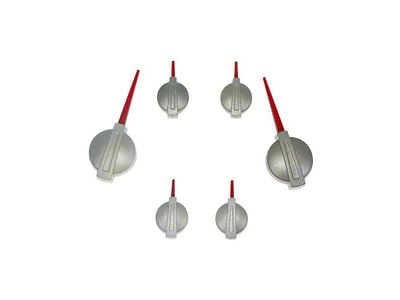 US Speedo Gauge Needles; Satin Hub/Red Pointer (07-14 Sierra 2500 HD)