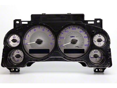 US Speedo Stainless Edition Gauge Face; MPH; Purple (07-14 6.6L Duramax Sierra 2500 HD)