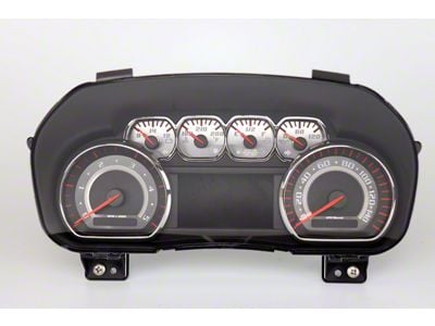 US Speedo Stainless Edition Gauge Face; MPH; Red (15-19 6.6L Duramax Sierra 2500 HD)