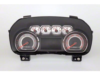 US Speedo Stainless Edition Gauge Face; MPH; Red (15-19 6.6L Duramax Sierra 2500 HD)