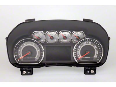 US Speedo Stainless Edition Gauge Face; MPH; White (15-19 6.6L Duramax Sierra 2500 HD)