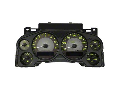 US Speedo Stealth Edition Gauge Face; MPH; Yellow (07-14 6.0L Sierra 2500 HD)