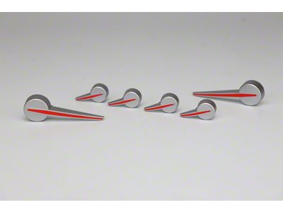 US Speedo Gauge Needles; Satin Hub/Red Pointer (15-19 Sierra 3500 HD)