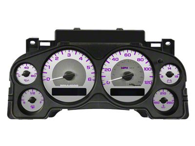 US Speedo Stainless Edition Gauge Face; MPH; Purple (07-14 6.0L Sierra 3500 HD)