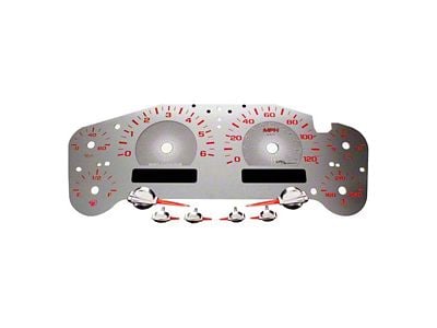 US Speedo Stainless Edition Gauge Face; MPH; Red (07-14 6.0L Sierra 3500 HD)