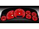 US Speedo Daytona Edition Gauge Face; KMH; Red (99-02 Silverado 1500 w/ Transmission Temperature Gauge)