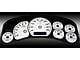 US Speedo Daytona Edition Gauge Face; KMH; White (99-02 Silverado 1500 w/ Transmission Temperature Gauge)