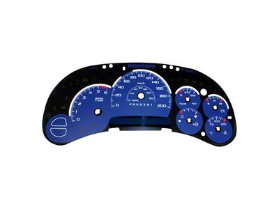 US Speedo Daytona Edition Gauge Face; MPH; Blue (2006 Silverado 1500)