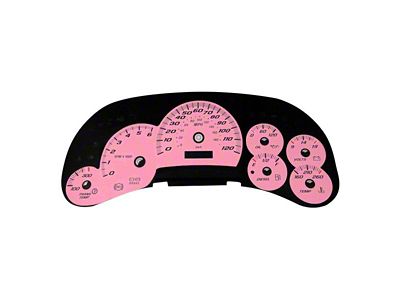 US Speedo Daytona Edition Gauge Face; MPH; Pink (03-05 Silverado 1500 w/ Transmission Temperature Gauge)