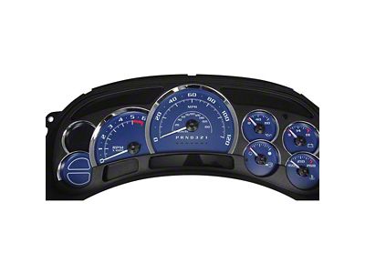 US Speedo Escalade Edition Gauge Cluster Kit; MPH; Blue (2006 Silverado 1500)