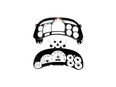 US Speedo Escalade Edition Gauge Cluster Kit; MPH; White (03-05 Silverado 1500)