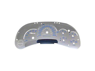 US Speedo Stainless Edition Gauge Face; MPH; Blue (2006 Silverado 1500)