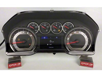 US Speedo Stainless Edition Gauge Face; MPH; Blue (19-25 Silverado 1500 LT, LT Trail Boss, RST)