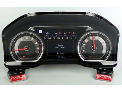 US Speedo Stainless Edition Gauge Face; MPH; Red (19-25 Silverado 1500 High Country, LTZ)