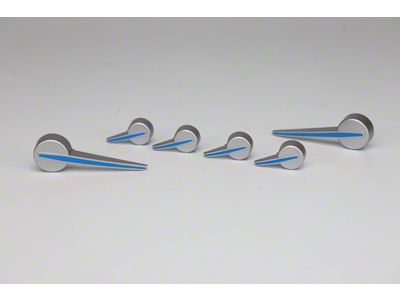 US Speedo Gauge Needles; Satin Hub/Blue Pointer (15-19 Silverado 2500 HD)