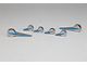 US Speedo Gauge Needles; Satin Hub/Blue Pointer (15-19 Silverado 2500 HD)