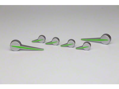 US Speedo Gauge Needles; Satin Hub/Green Pointer (15-19 Silverado 2500 HD)