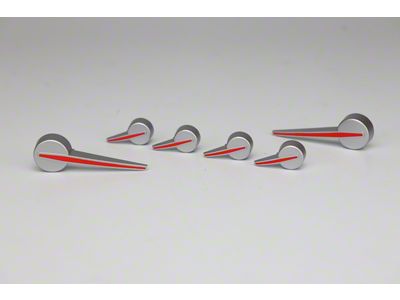 US Speedo Gauge Needles; Satin Hub/Red Pointer (15-19 Silverado 2500 HD)