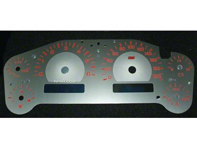 US Speedo Stainless Edition Gauge Face; KMH; Red (07-14 6.0L Silverado 2500 HD)