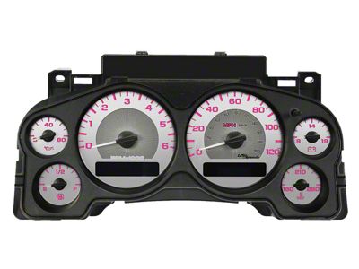 US Speedo Stainless Edition Gauge Face; MPH; Pink (07-14 6.0L Silverado 2500 HD)
