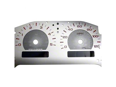 US Speedo Stainless Edition Gauge Face; MPH; Red (07-14 6.6L Duramax Silverado 2500 HD)