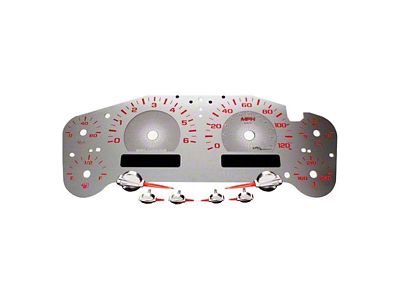 US Speedo Stainless Edition Gauge Face; MPH; Red (07-14 6.0L Silverado 2500 HD)