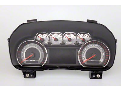 US Speedo Stainless Edition Gauge Face; MPH; Red (15-19 6.6L Duramax Silverado 2500 HD)