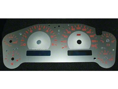 US Speedo Stainless Edition Gauge Face; KMH; Red (07-14 Tahoe)