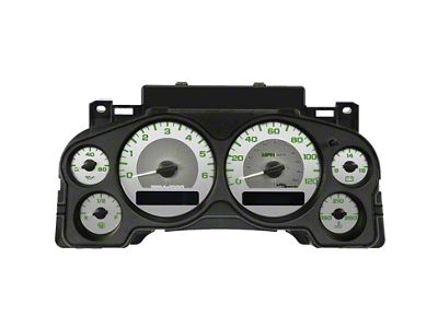 US Speedo Stainless Edition Gauge Face; MPH; Green (07-14 Tahoe)