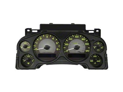 US Speedo Stealth Edition Gauge Face; MPH; Yellow (07-14 Tahoe)