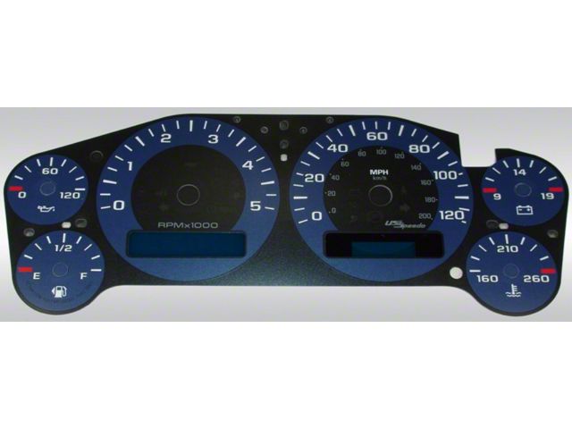 US Speedo Daytona Edition Gauge Face; MPH; Blue (07-14 Yukon)