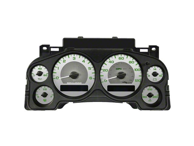 US Speedo Stainless Edition Gauge Face; MPH; Green (07-14 Yukon)