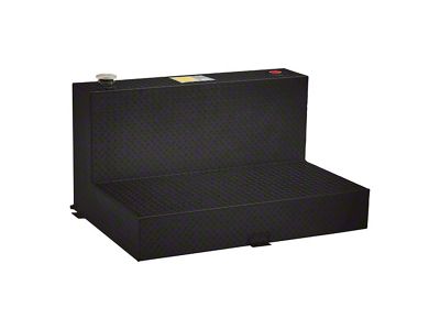 UWS 50-Gallon Aluminum L-Shaped Transfer Tank; Gloss Black (15-25 Canyon)