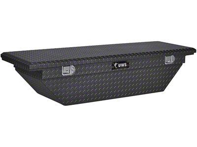 UWS 63-Inch Aluminum Low Profile Angled Crossover Tool Box; Matte Black (15-24 Canyon)
