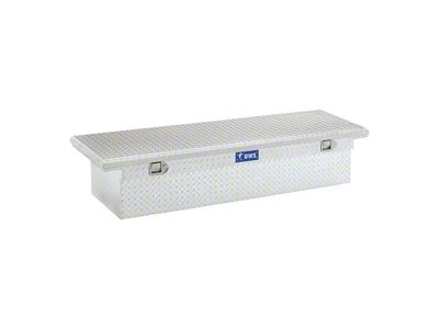 UWS 63-Inch Aluminum Low Profile Crossover Tool Box; Bright (19-22 Canyon Crew Cab w/ 5-Foot Short Box)