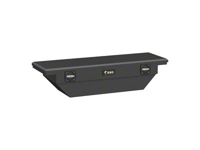UWS 63-Inch Aluminum Low Profile Secure Lock Angled Tool Box; Matte Black (15-24 Canyon)