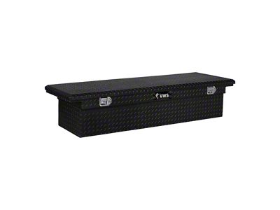 UWS 63-Inch Aluminum Low Profile Tool Box; Gloss Black (19-22 Canyon Crew Cab w/ 5-Foot Short Box)