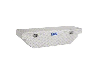 UWS 63-Inch Aluminum Angled Crossover Tool Box; Bright (00-11 Dakota w/ 5.4-Foot Box)