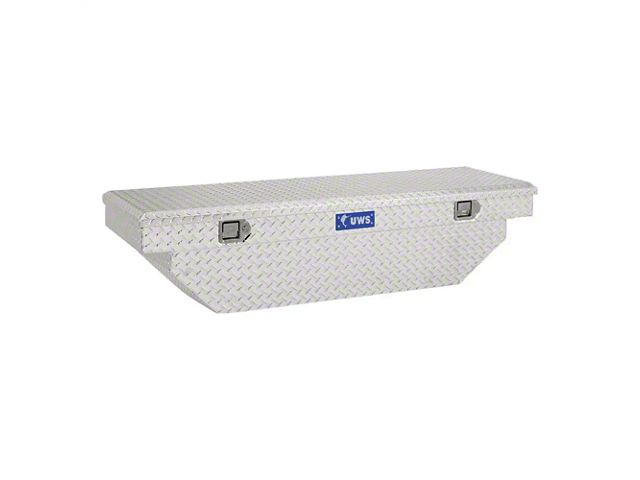 UWS 63-Inch Aluminum Angled Crossover Tool Box; Bright (00-11 Dakota w/ 5.4-Foot Box)