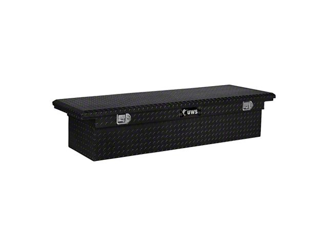 UWS 63-Inch Aluminum Low Profile Tool Box; Gloss Black (97-04 Dakota w/ 6.5-Foot Box)