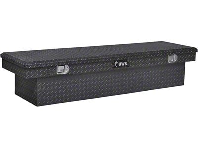 UWS 69-Inch Aluminum Crossover Tool Box; Gloss Black (97-24 F-150 Styleside w/ 6-1/2-Foot & 8-Foot Bed)