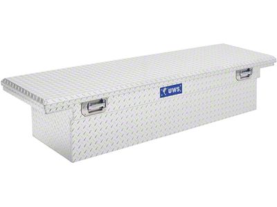 UWS 69-Inch Aluminum Crossover Tool Box with Pull Handles; Bright (97-24 F-150 Styleside w/ 6-1/2-Foot & 8-Foot Bed)